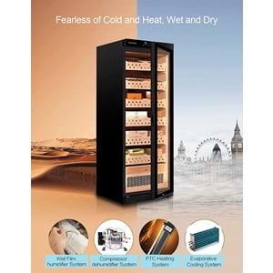 RACHİNG ELEKTRONİK HUMİDOR MON2800A SİYAH