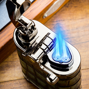 LUBİNSKİ DERİ KAPLAMA DELİCİLİ PURO ÇAKMAĞI GREEN