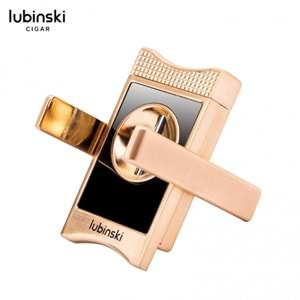 LUBİNSKİ V CUTTER KILIFLI GUN METAL PURO MAKASI YJA-30022-GM