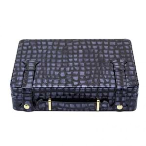 LUBİNSKİ DERİ CROCO BLUE PURO TAŞIMA KUTUSU YJA-50017-BL