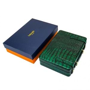 LUBİNSKİ DERİ CROCO BLUE PURO TAŞIMA KUTUSU YJA-50017-BL