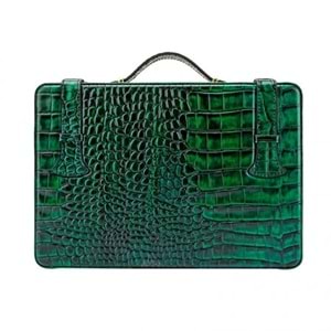LUBİNSKİ DERİ CROCO GREEN PURO TAŞIMA KUTUSU YJA-50017-GN