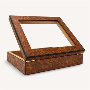 LUBİNSKİ KARAAĞAÇ DESEN CAMLI HUMİDOR