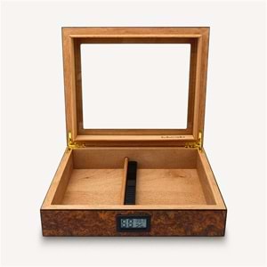 LUBİNSKİ KARAAĞAÇ DESEN CAMLI HUMİDOR