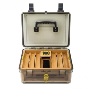 LUBİNSKİ DIŞI ŞEFFAF PLEXİ İÇİN SEDİR HUMİDOR 50s