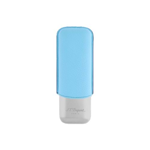 S.T. DUPONT 2CG CASE LIGHTBLUE GR/CHROME