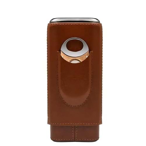 LUBİNSKİ 2 Lİ 60 RİNG PURO KILIFI BROWN KESİCİLİ HY-3305L-2