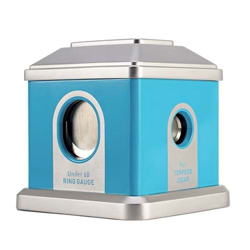 FİREBIRD DESTKOP SKY BLUE-GREY MASA TİPİ PURO MAKASI 4 FARKLI KESİCİ BÖLMELİ JF-J73-2 GREY