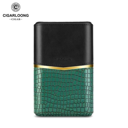 CİGARLOONG RETRO PURO KILIFI ALLİGATOR GREEN 58 RİNG 3 LÜ