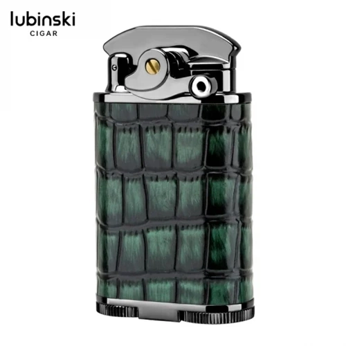 LUBİNSKİ DERİ KAPLAMA DELİCİLİ PURO ÇAKMAĞI GREEN