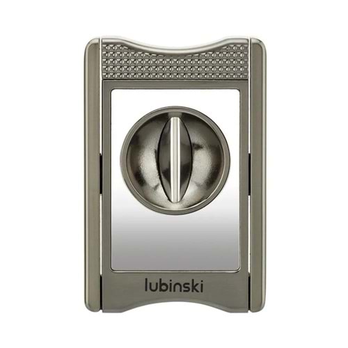 LUBİNSKİ V CUTTER KILIFLI GUN METAL PURO MAKASI YJA-30022-GM