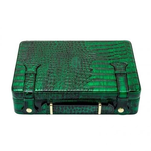 LUBİNSKİ DERİ CROCO GREEN PURO TAŞIMA KUTUSU YJA-50017-GN