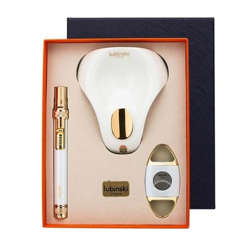 LUBİNSKİ 3LÜ PURO SETİ WHİTE-GOLD